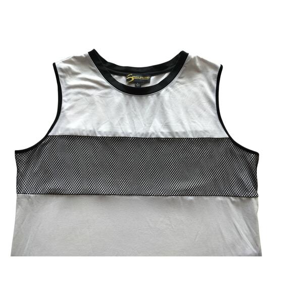 Serena Williams White Black Mesh Across The Chest Jersey Tank Top Size L - Picture 2 of 8